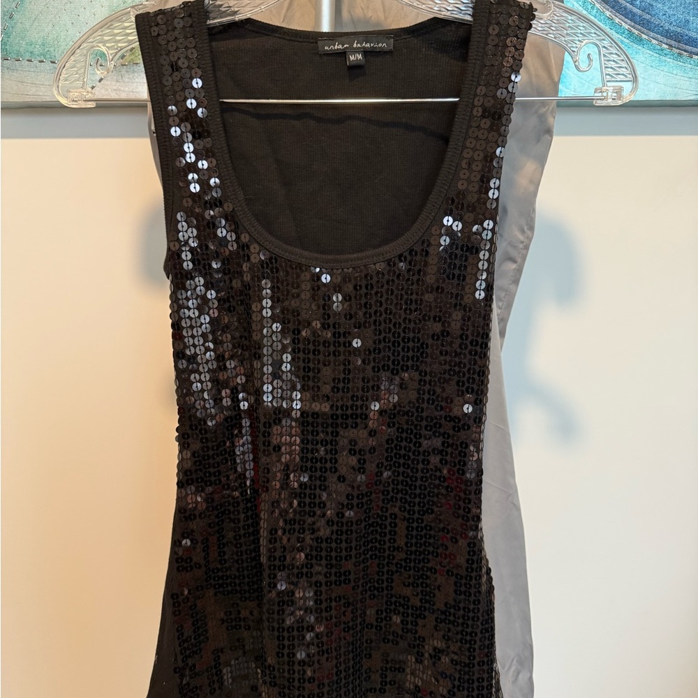 2 Urban Behavior Black Sequin Tank Tops